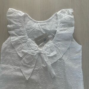 Nine & Co. White Textured Blouse